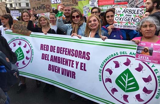 Marcha de la red defensoras del ambiente y buen vivr